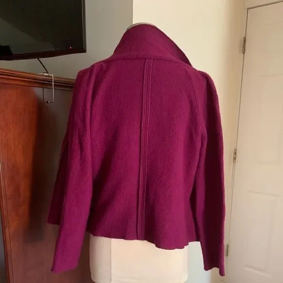 Cache fuchsia wool jacket - Picture 2 of 6